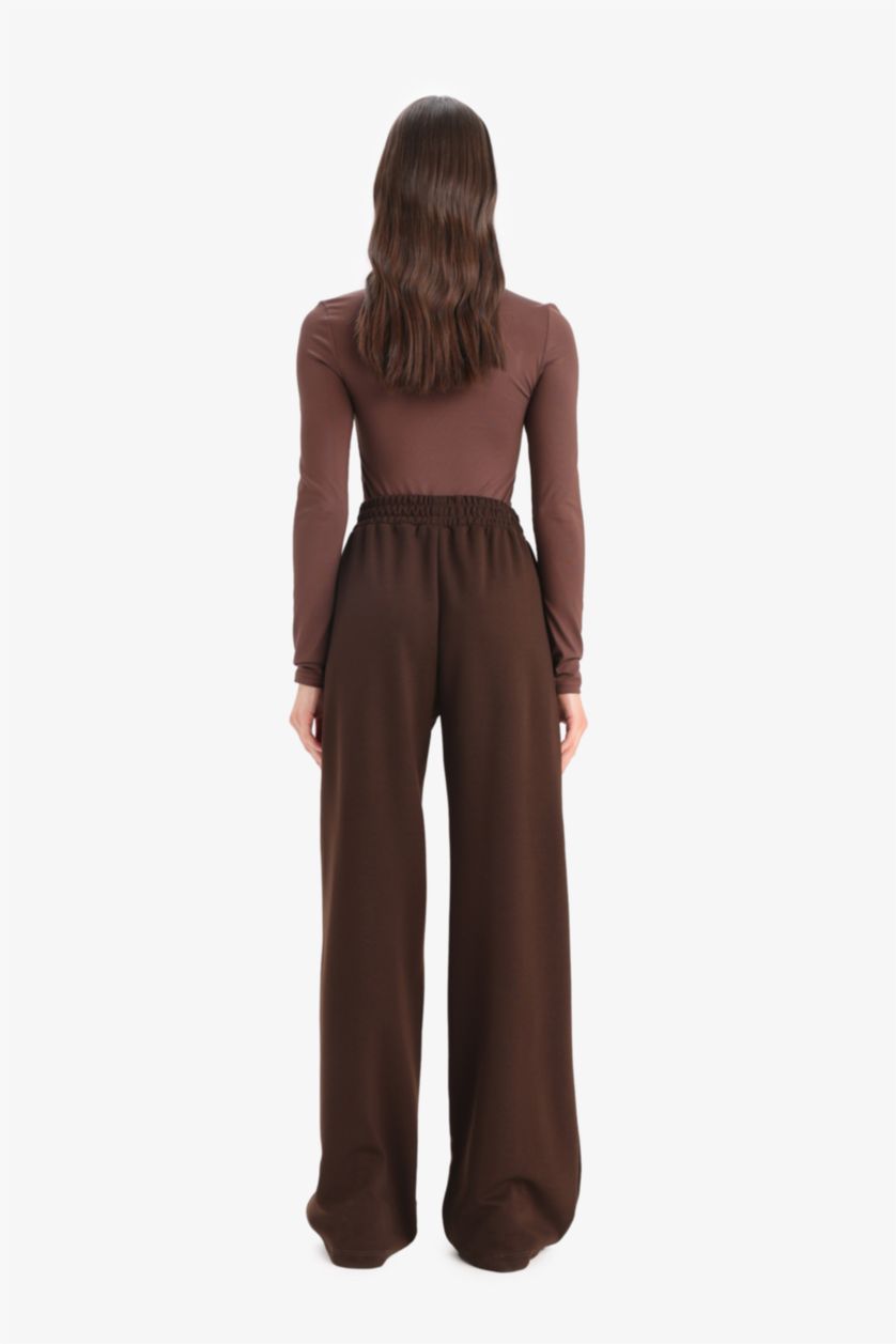 WOMAN Brown Wide Leg Trousers