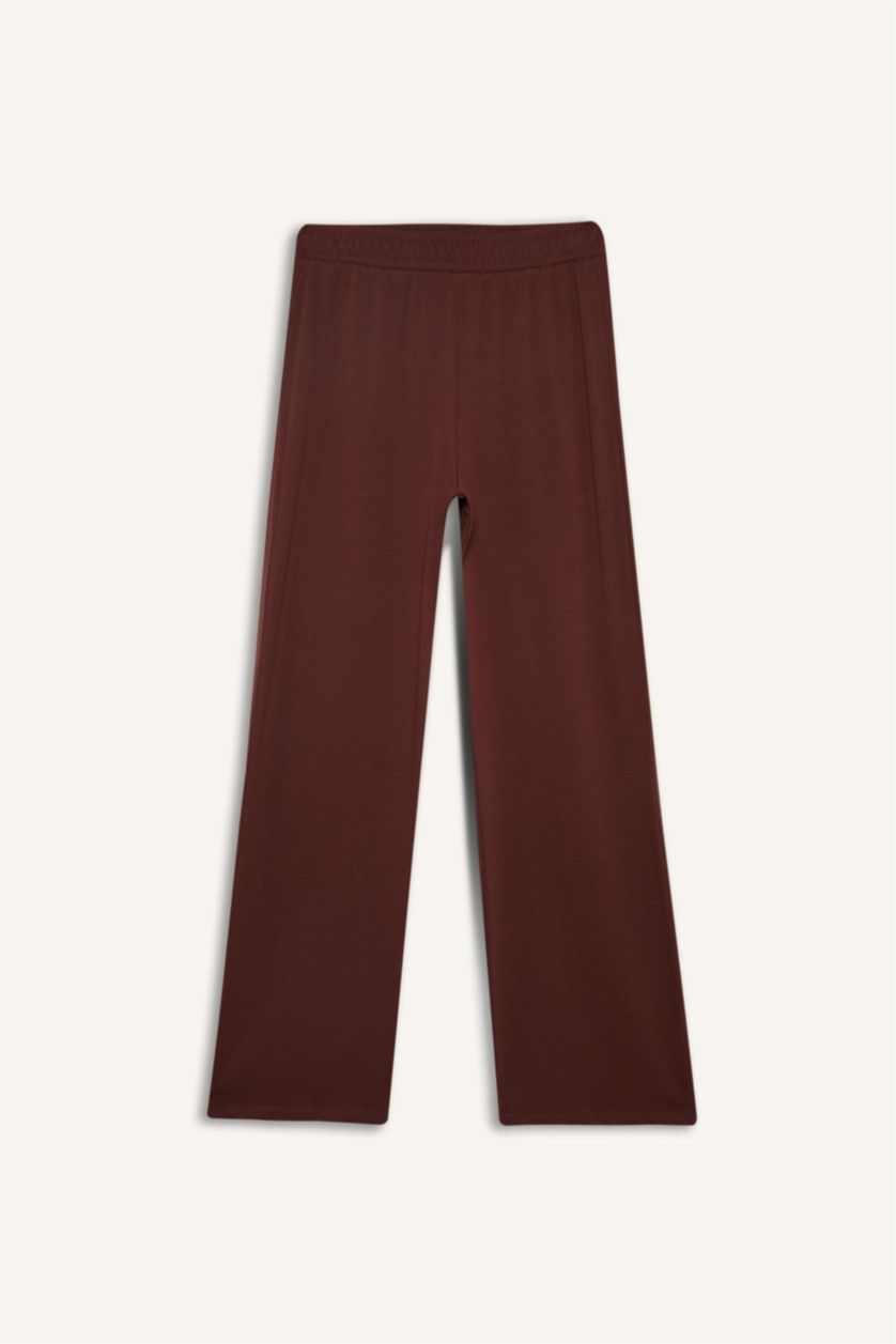 حريمي خمري بنطلون وايد ليج بريميوم