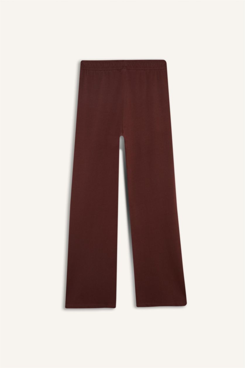 حريمي خمري بنطلون وايد ليج بريميوم