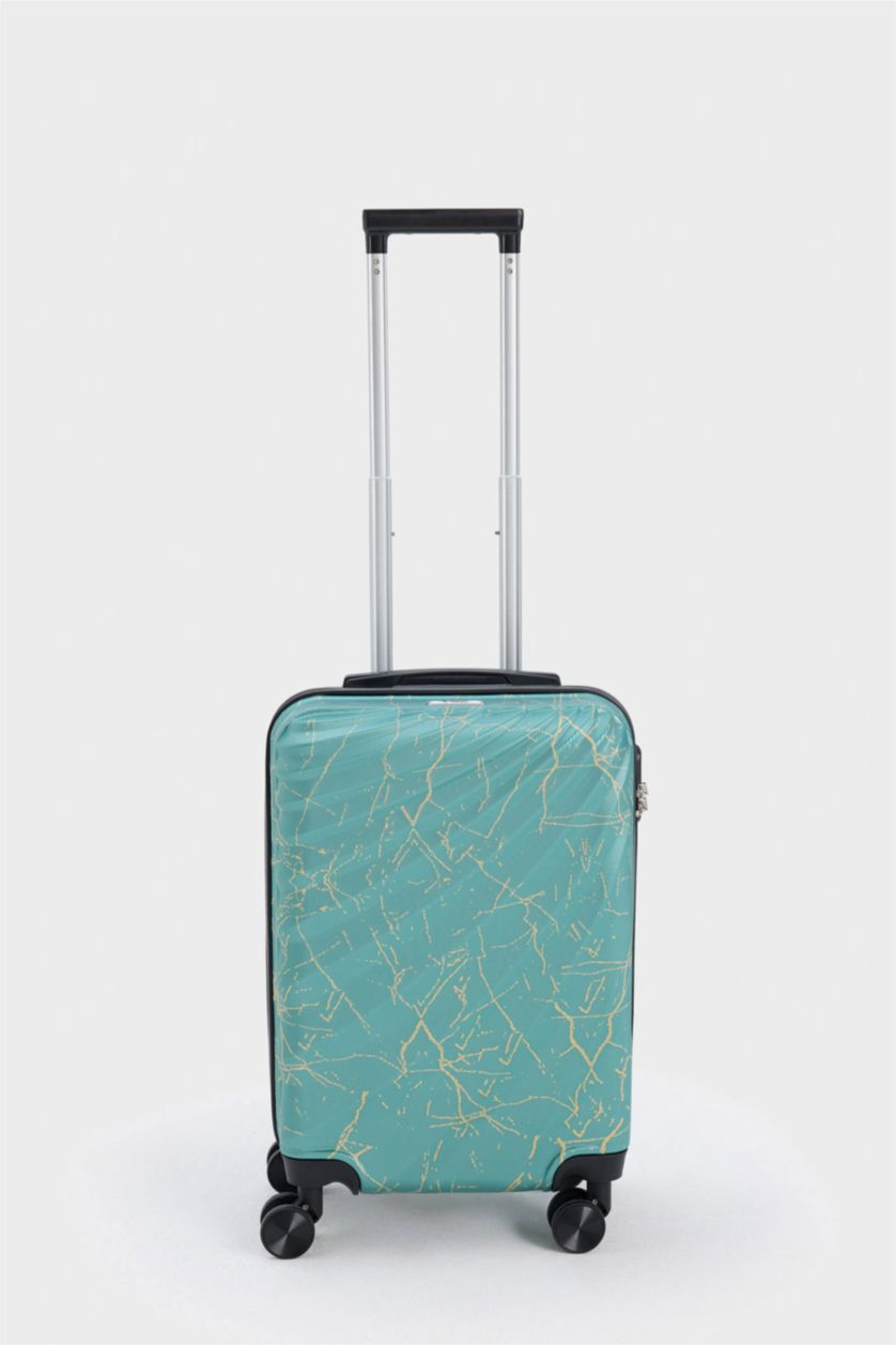 Kadın Petrol-Küçük Unisex Sert Kapaklı Çekçekli Küçük Boy  Valiz