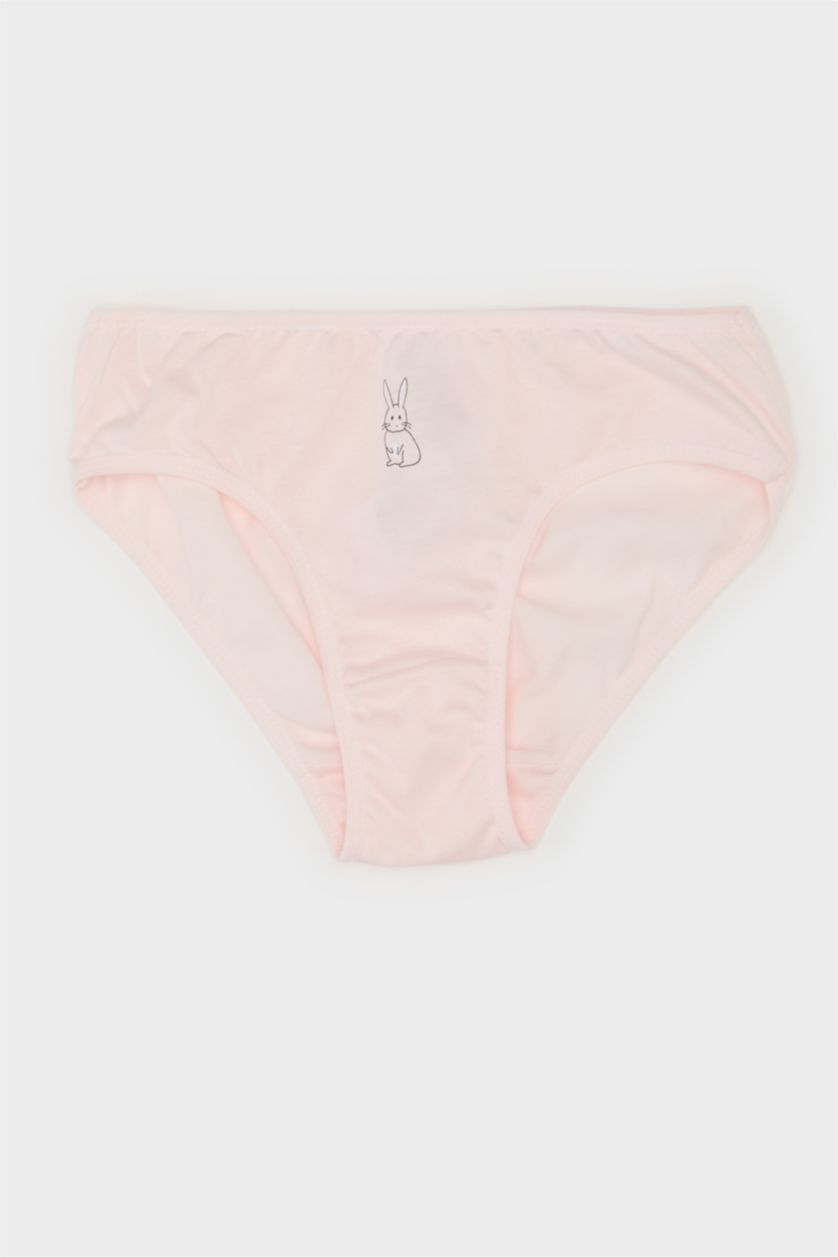 Girls & Teens Ecru Girl Animal Patterned 3 Piece Slip Panties