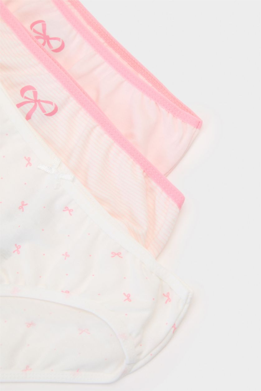 GIRLS & TEENS Light Pink Girl Patterned 3 Piece Slip Panties