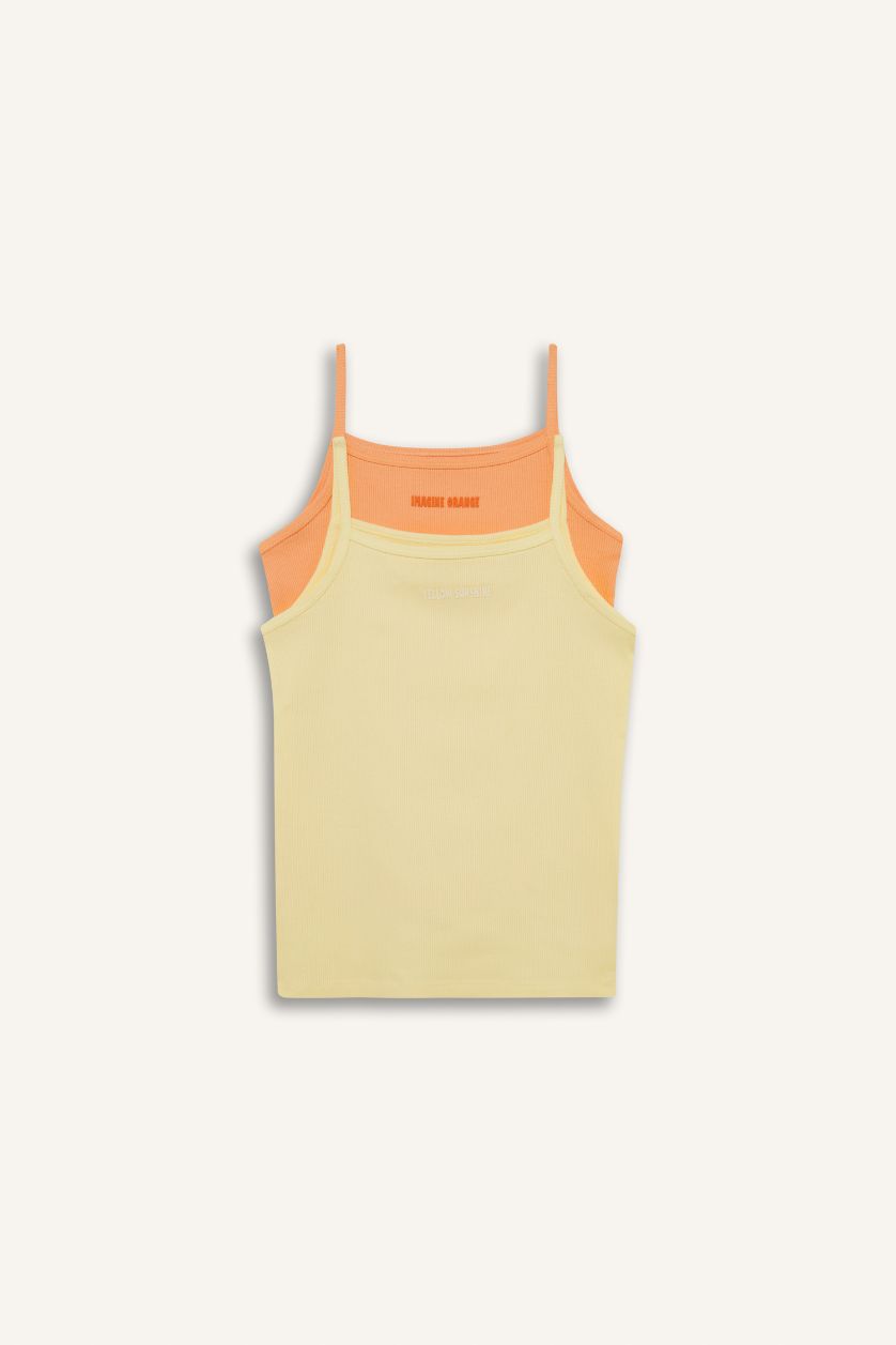 بناتي سيموني اندر شيرت بناتي بطبعة شعار قصة عادية - قطعتين