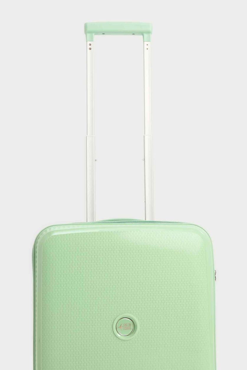 Kadın Su Yeşili Küçük Unisex Sert Kapaklı Çekçekli Küçük Boy  Valiz