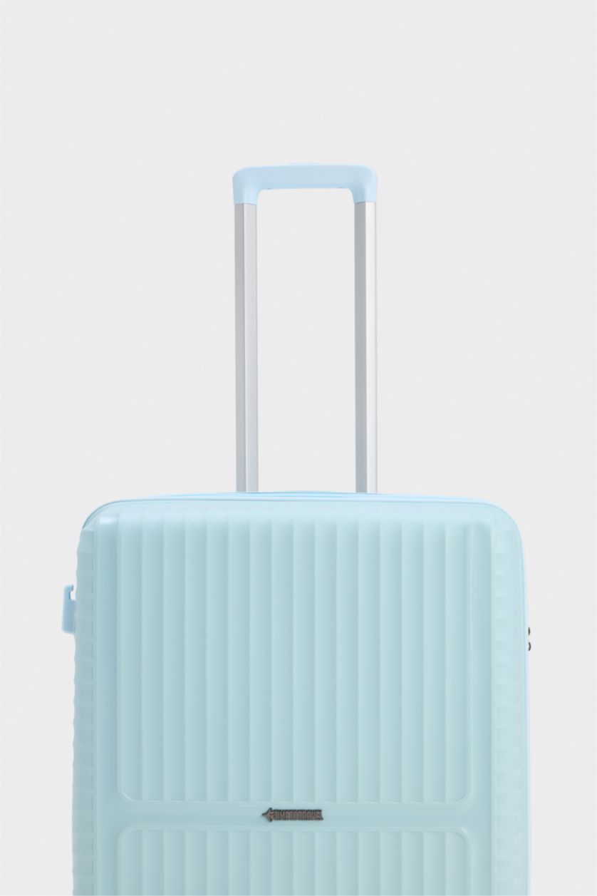 Kadın Baby Blue-Orta Unisex Sert Kapaklı Çekçekli Orta Boy Valiz