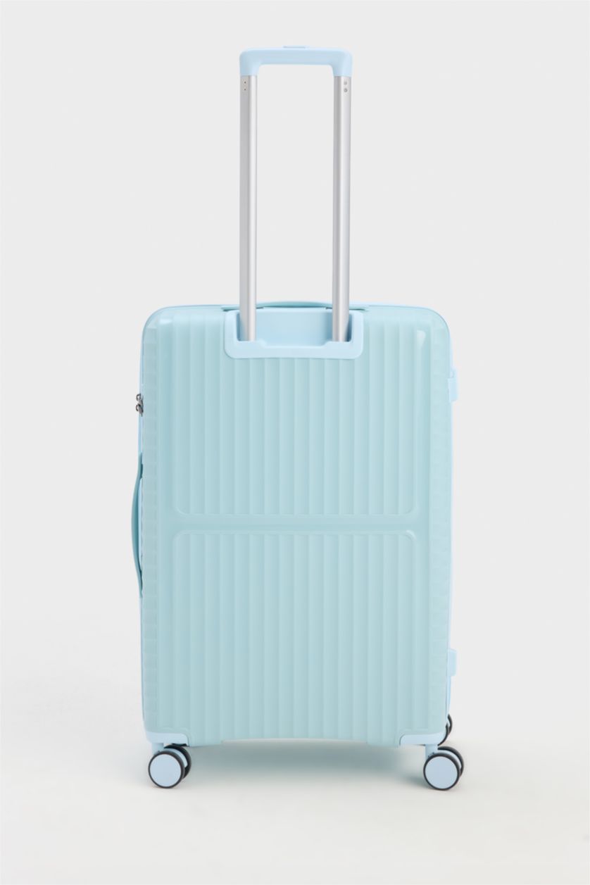 Kadın Baby Blue-Orta Unisex Sert Kapaklı Çekçekli Orta Boy Valiz