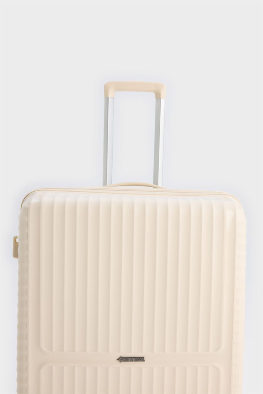 Man Cream Buyuk Unisex Large Size Hard Cover Suitcase