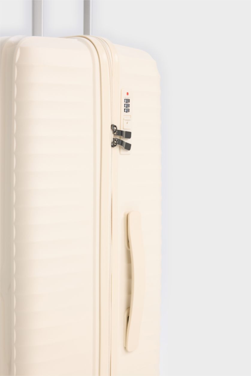 Man Cream Buyuk Unisex Large Size Hard Cover Suitcase