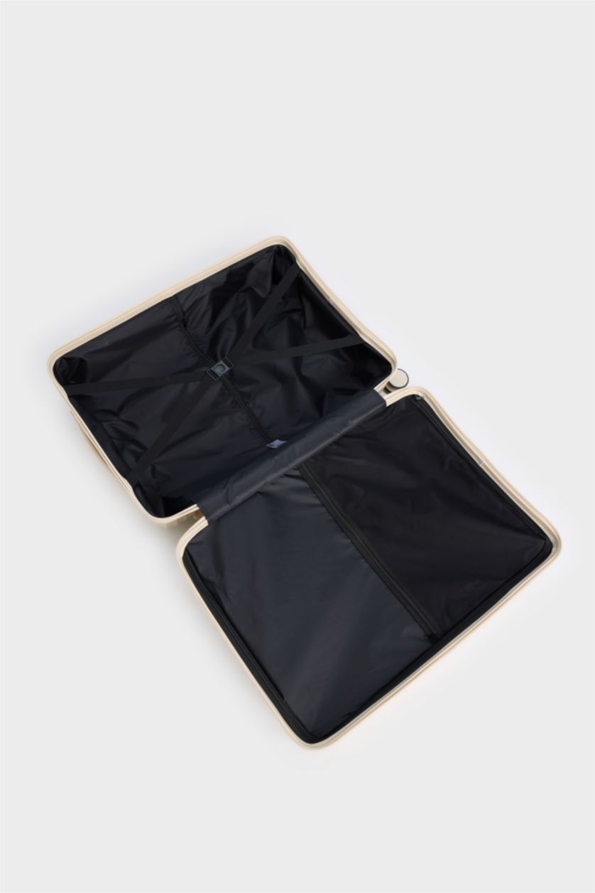 Kadın Cream Orta Kadın Sert Kapaklı Çekçekli Orta Boy Valiz