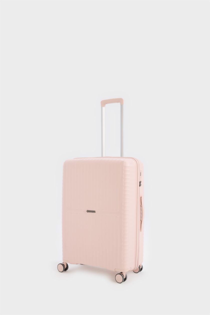 Kadın Açık Pembe Orta Kadın Sert Kapaklı Çekçekli Orta Boy  Valiz