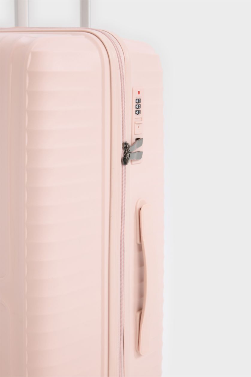 Kadın Açık Pembe Orta Kadın Sert Kapaklı Çekçekli Orta Boy  Valiz