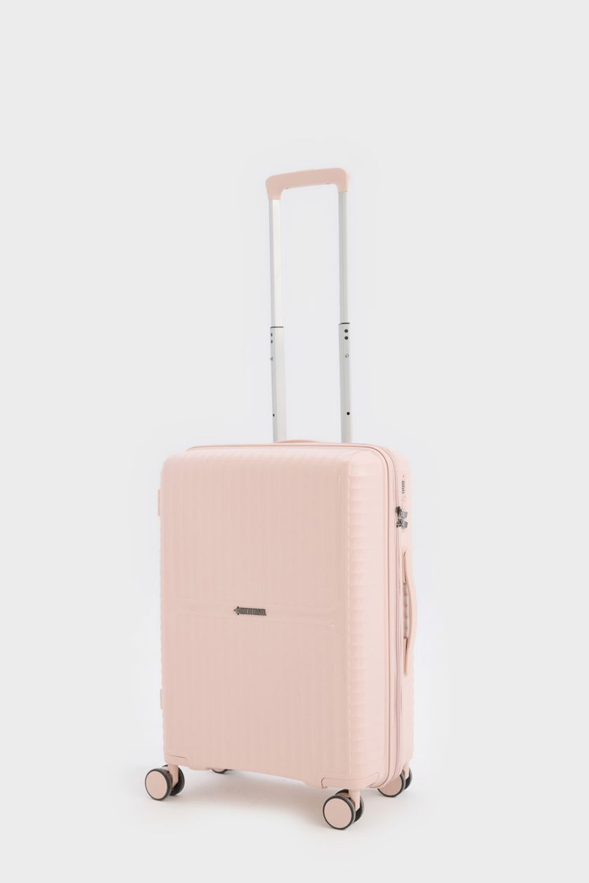 Kadın Açık Pembe Küçük Kadın Sert Kapaklı Çekçekli Küçük Boy  Valiz