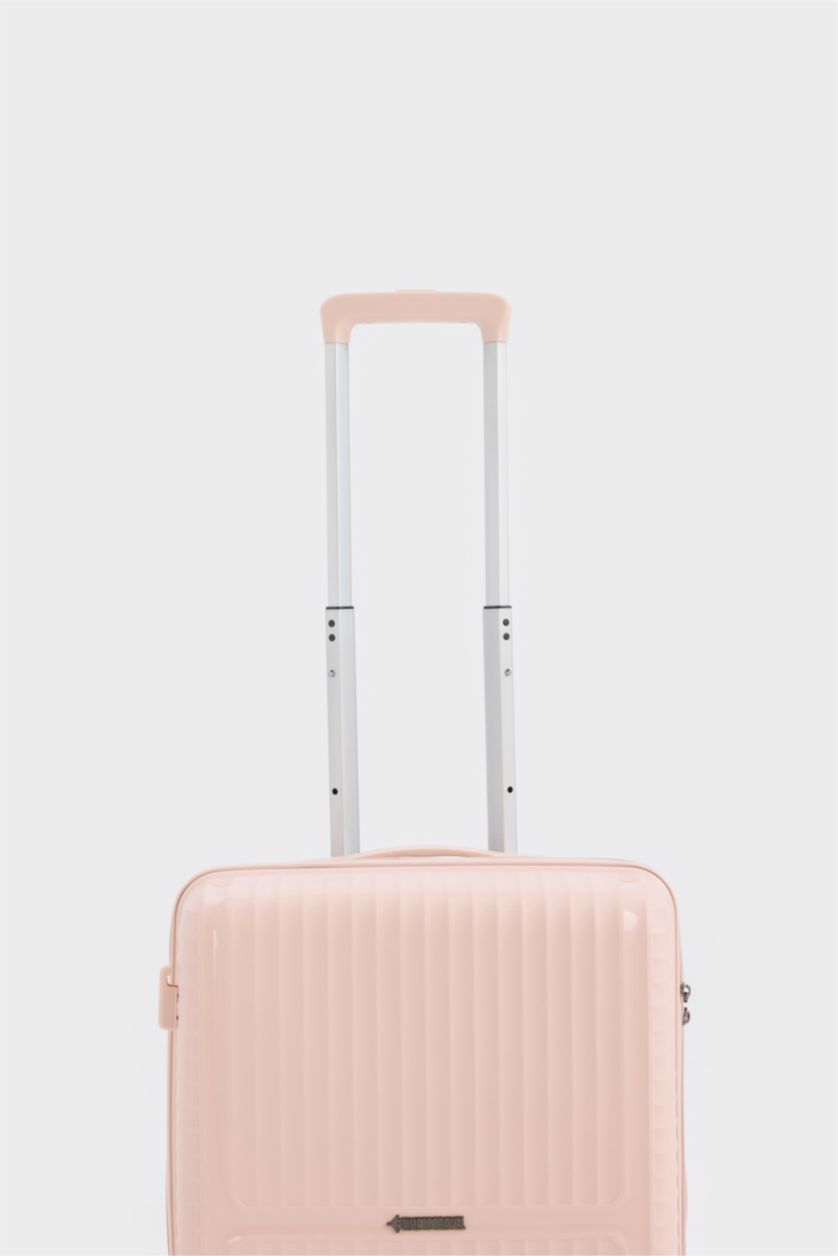 Kadın Açık Pembe Küçük Kadın Sert Kapaklı Çekçekli Küçük Boy  Valiz