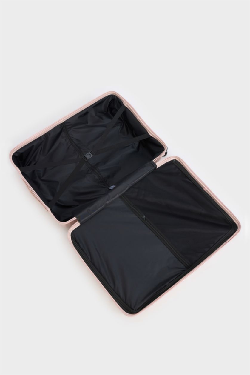 Kadın Açık Pembe Küçük Kadın Sert Kapaklı Çekçekli Küçük Boy  Valiz