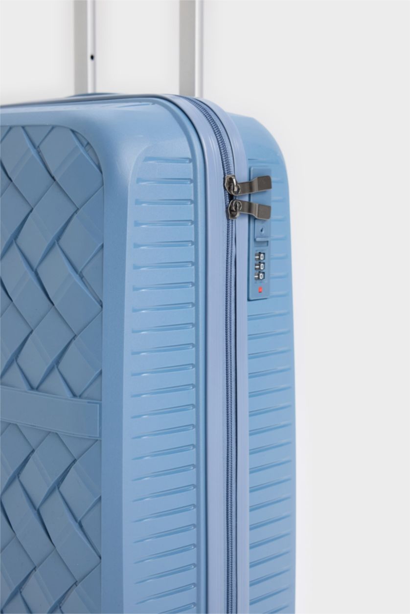 Man Lacivert Küçük Unisex Large Size Hard Cover Suitcase