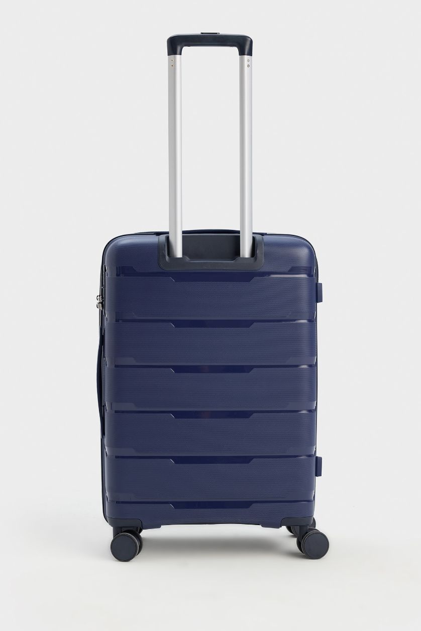 Kadın Lacivert Orta Unisex Sert Kapaklı Büyük Boy Valiz