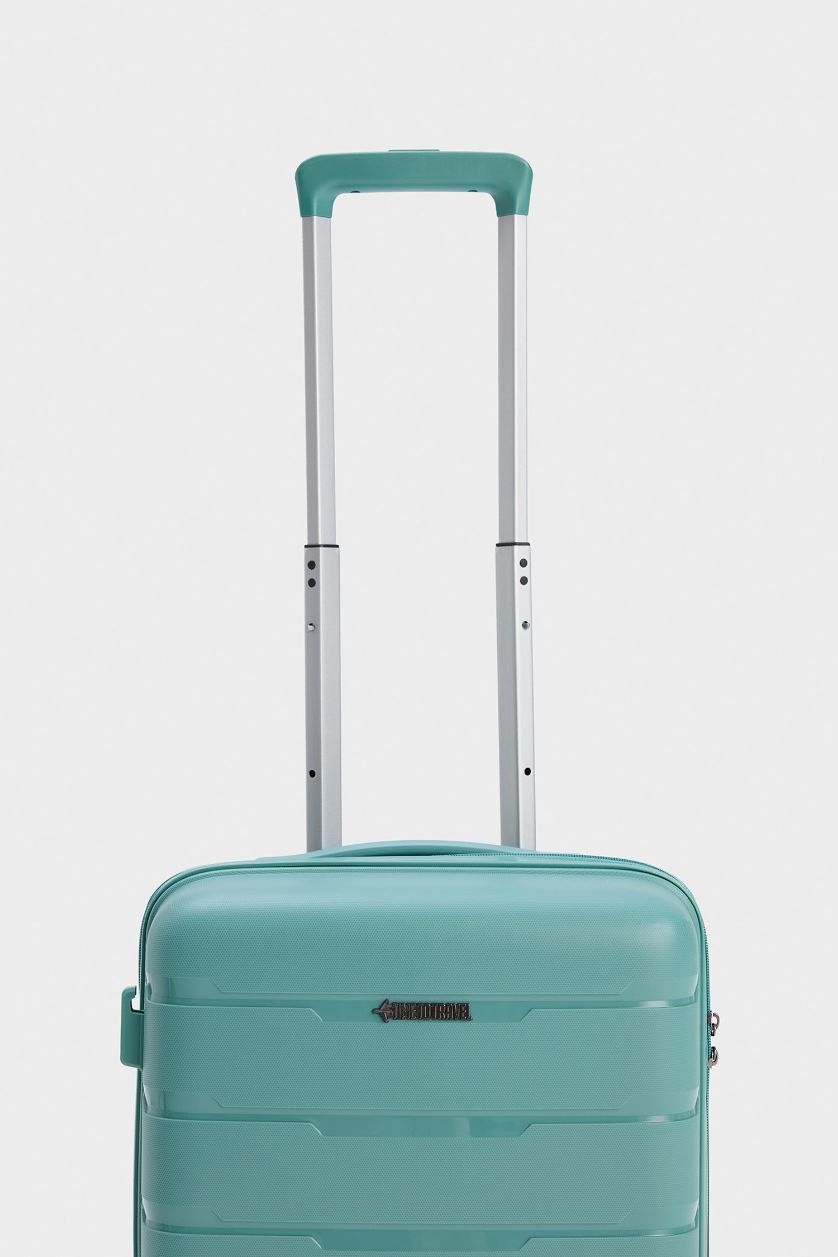 Kadın Su Yeşili Küçük Unisex Sert Kapaklı Çekçekli Küçük Boy Valiz