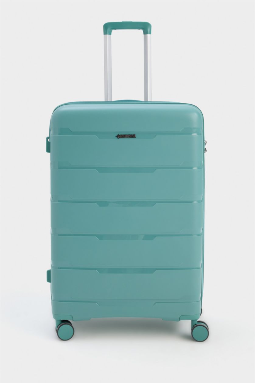 Kadın Su Yeşili Büyük Unisex Sert Kapaklı Büyük Boy	 Valiz