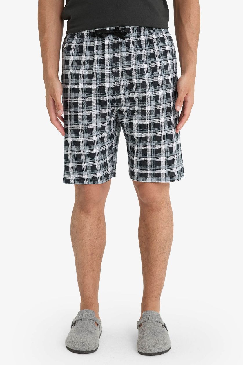 Man Anthracite Regular Fit Top Shorts 2 Piece Pajama Set