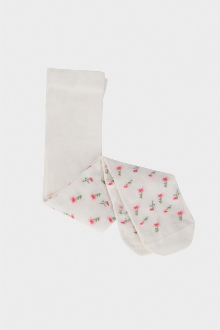 Kız Bebek Beyaz Kız Bebek Dikişsiz Pamuklu Külotlu Çorap