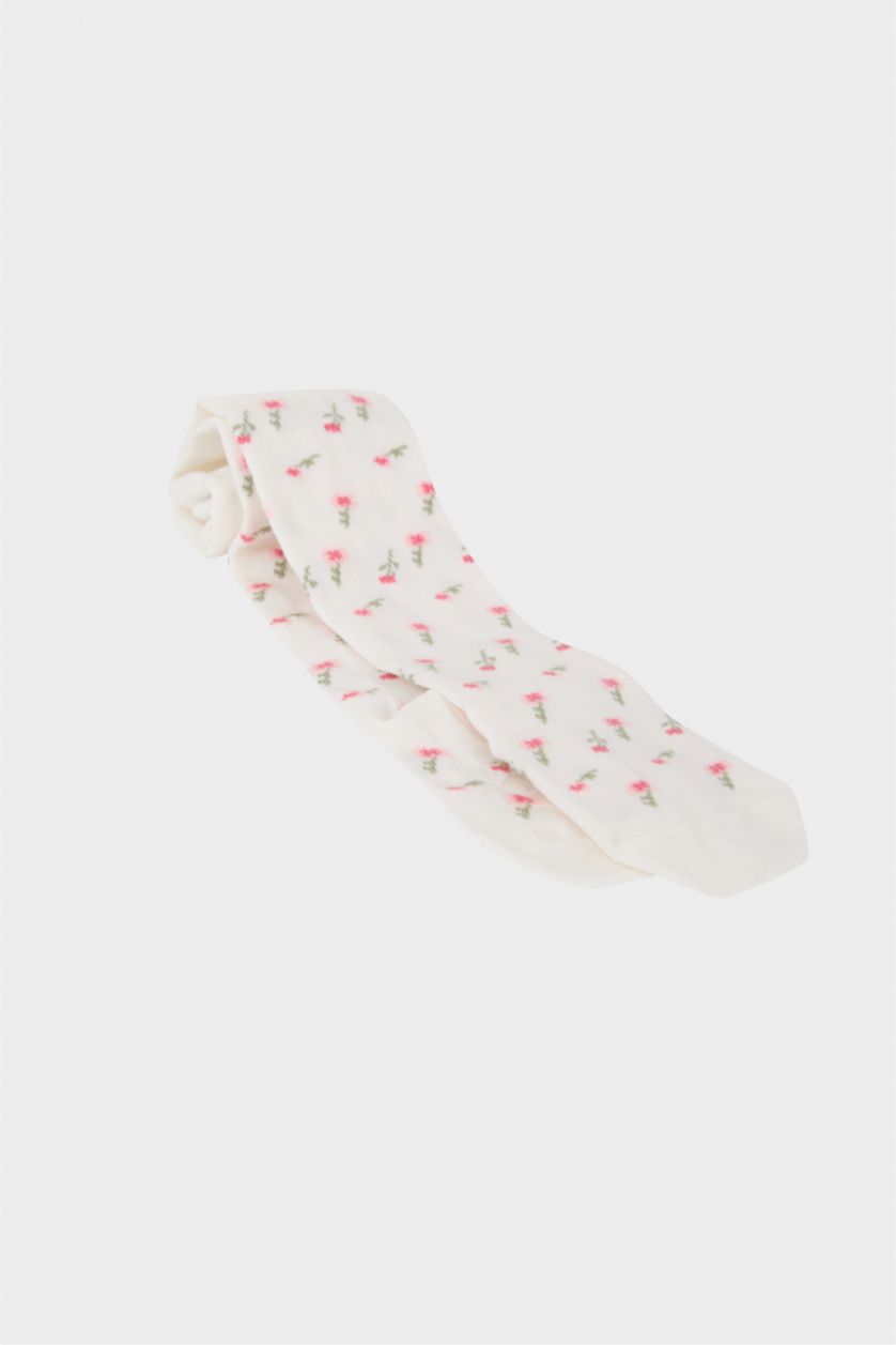 Kız Bebek Beyaz Kız Bebek Dikişsiz Pamuklu Külotlu Çorap