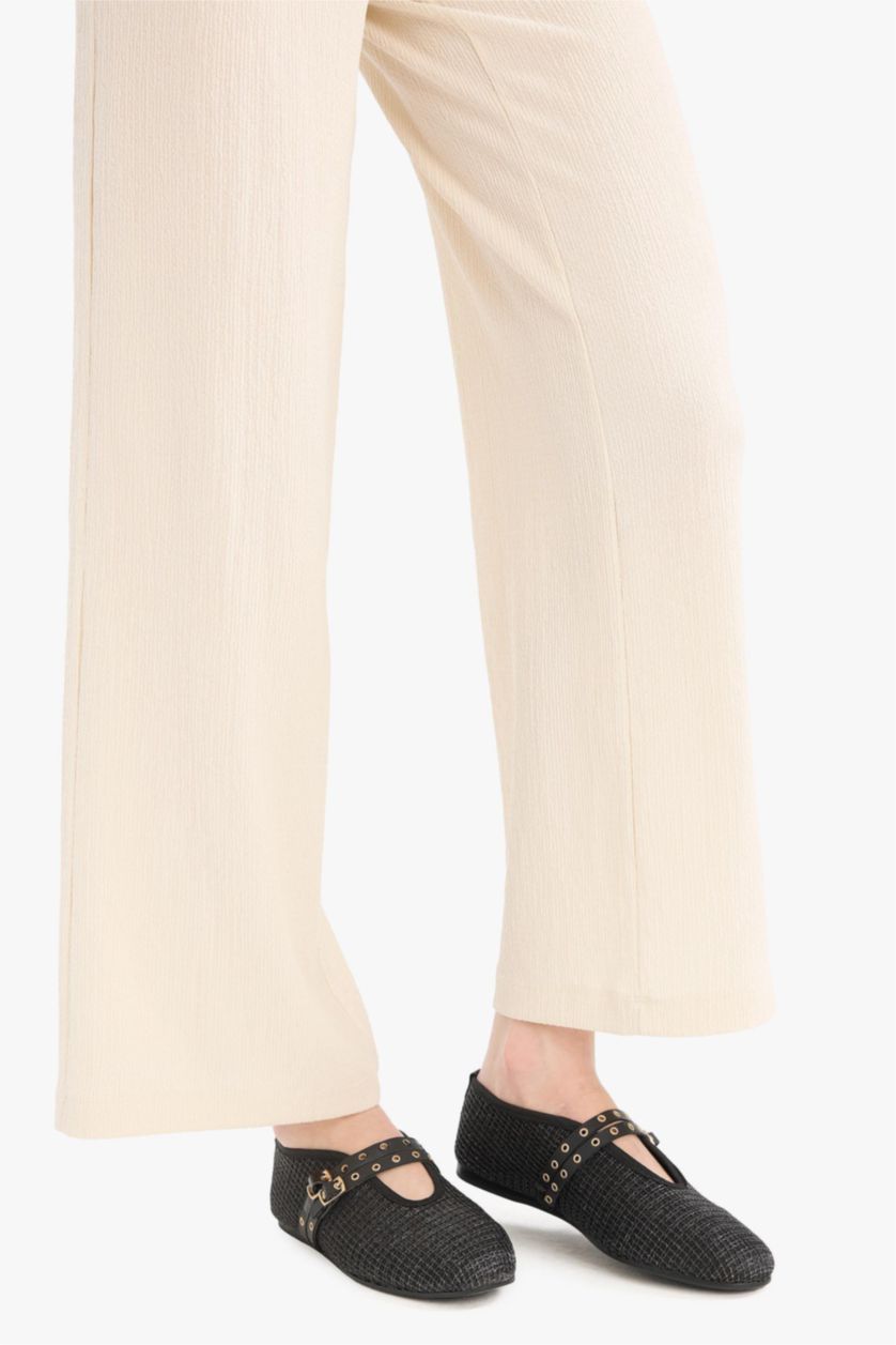 نساء أسود صندل نسائي بكعب مسطح