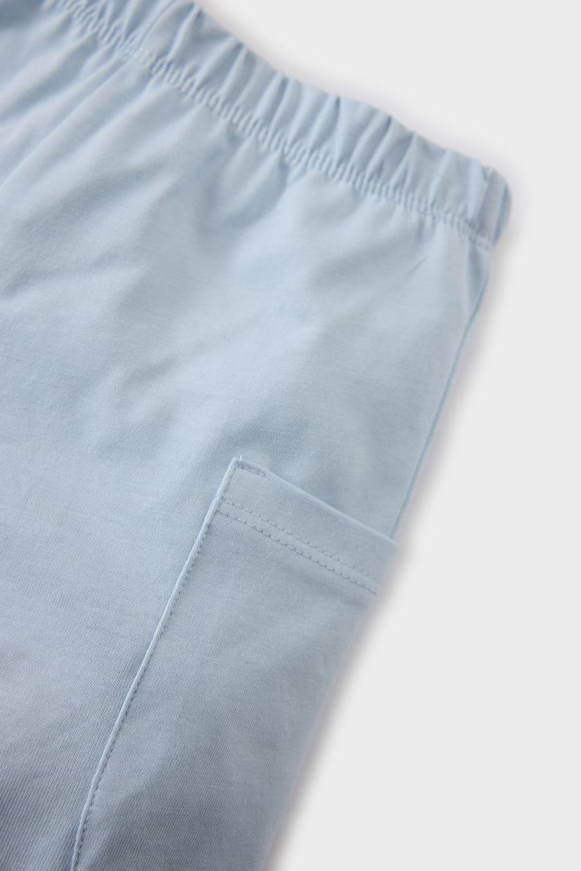 Малыши мальчики Светло-синий Шорты для мальчика с эластичной талией и карманами