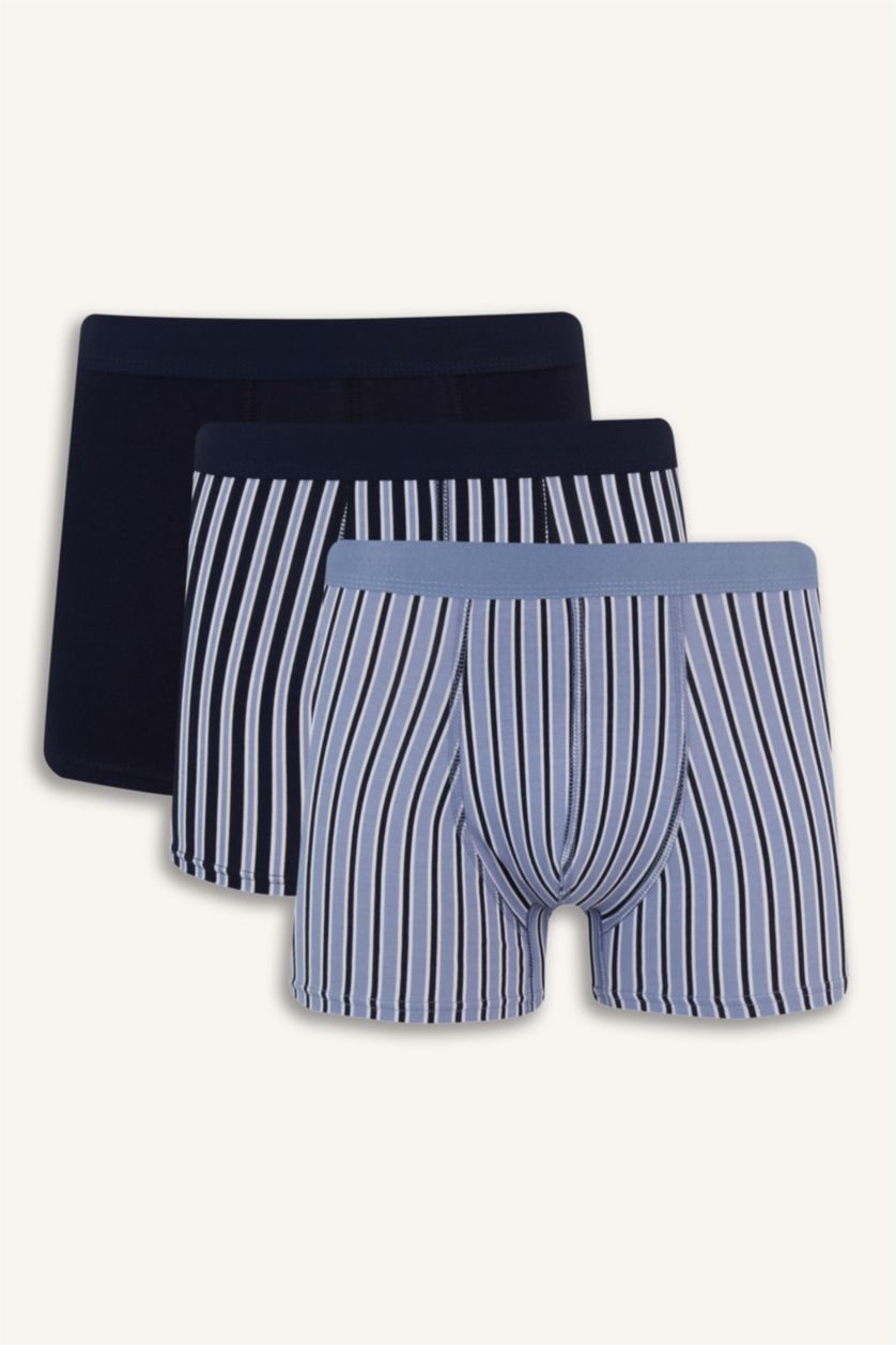 Erkek Lacivert Regular Fıt 3'lü Boxer