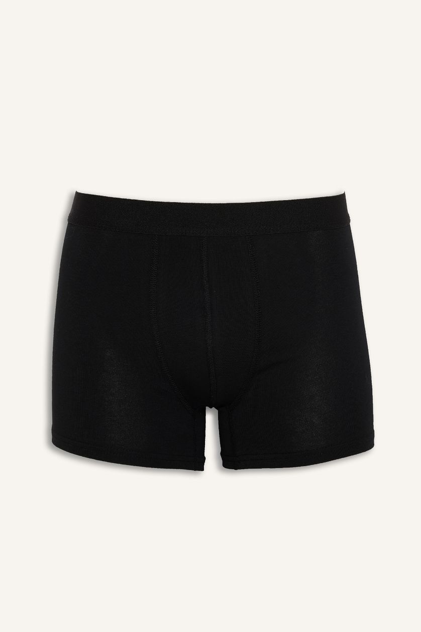 Man Black Regular Fit 5 Piece Boxer Shorts