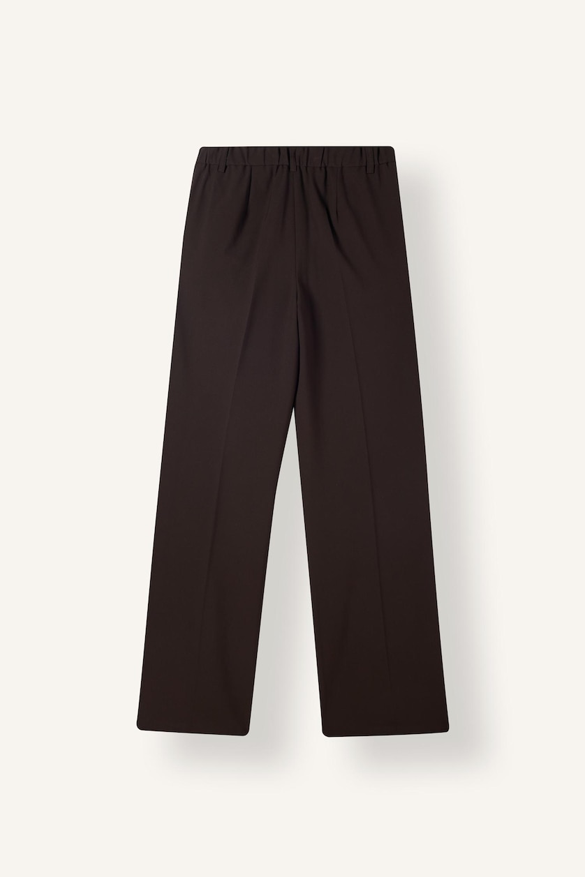 Woman Brown High Waist Straight Fit Trousers