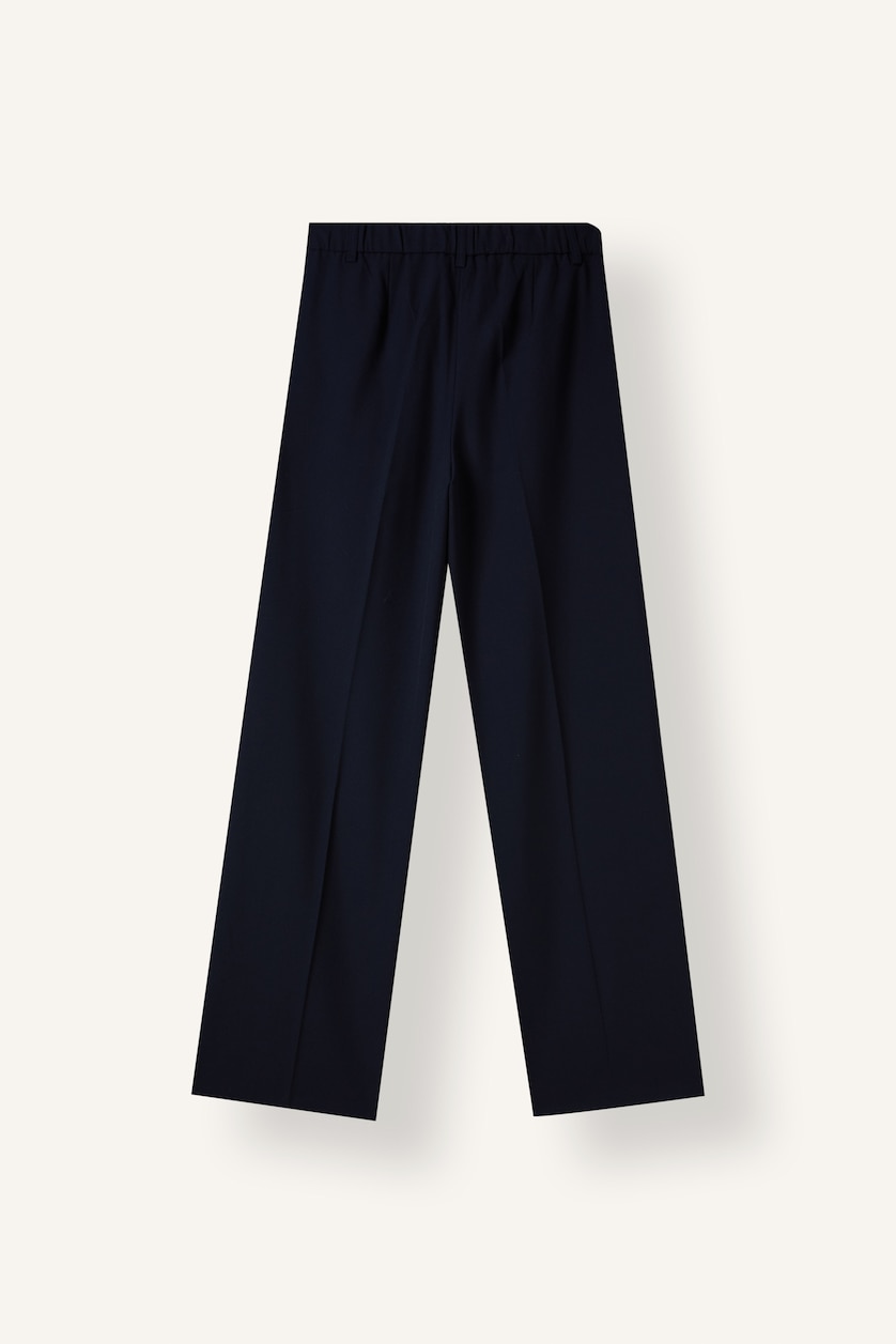 Women NAVY High Waist Straight Fit Trousers