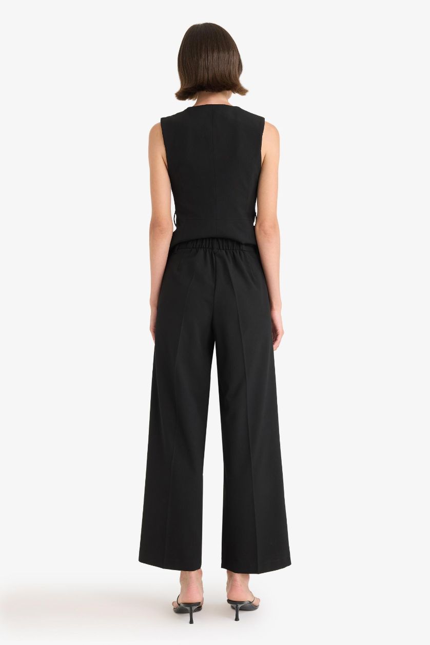 Әйелдерге қара кең аяқ Шалбар