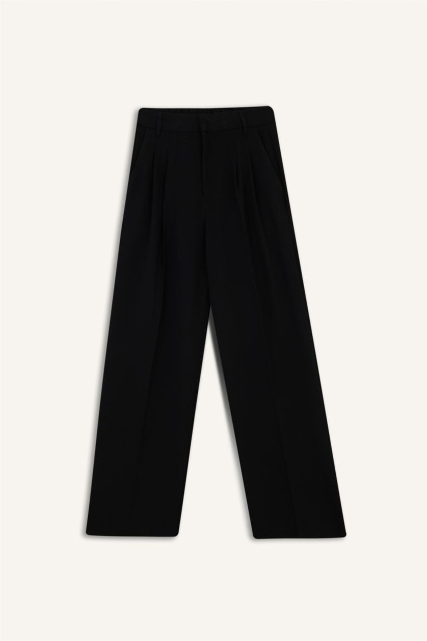 Әйелдерге қара кең аяқ Шалбар