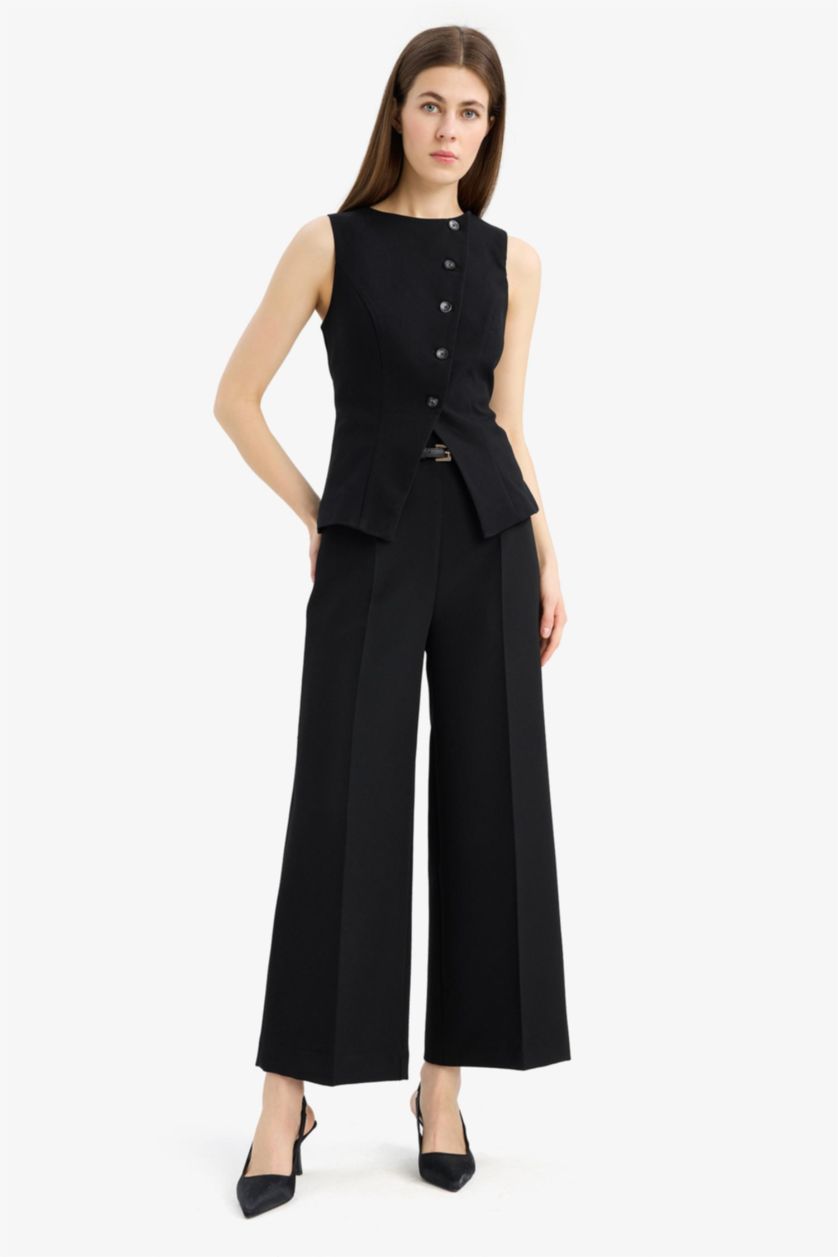 Әйелдерге қара culotte тұрақты етек Шалбар