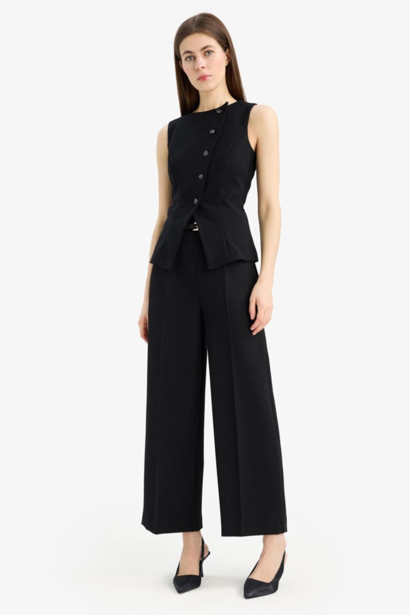 Әйелдерге қара culotte тұрақты етек Шалбар
