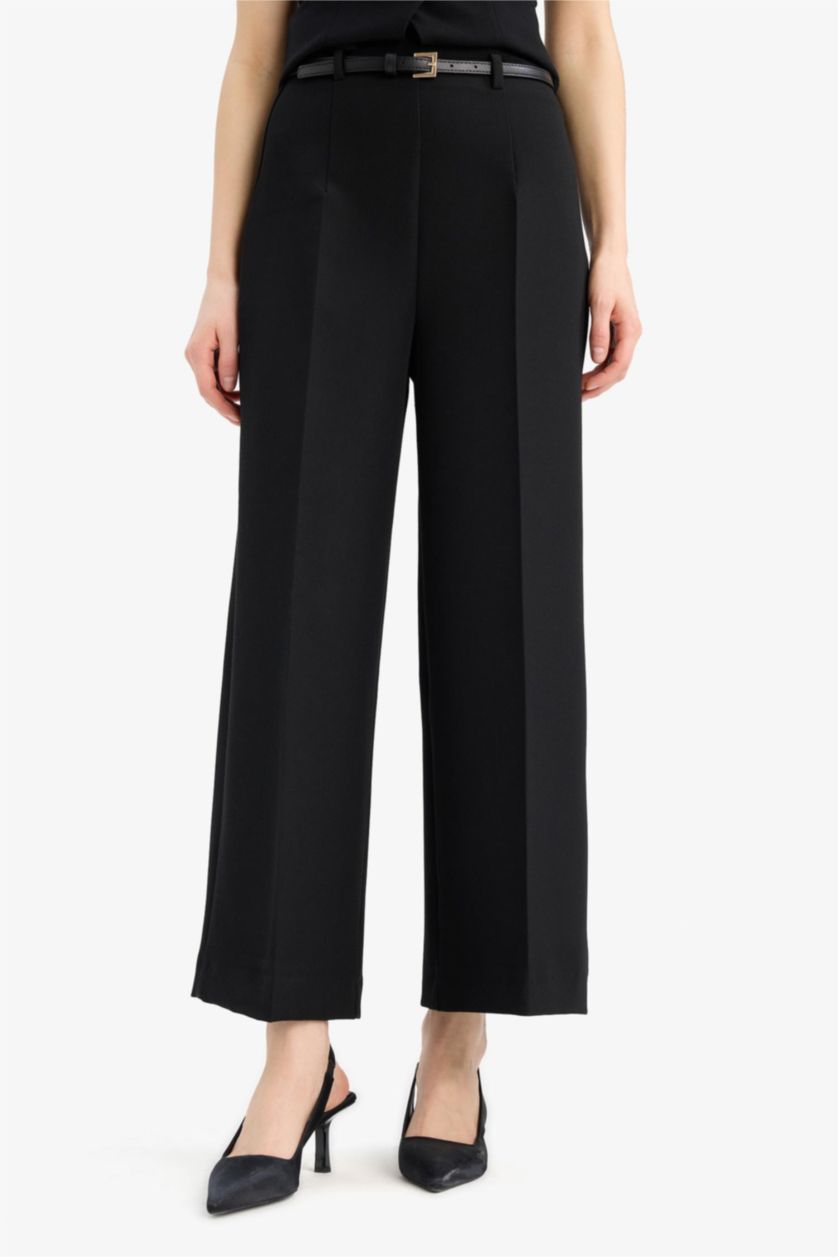 Әйелдерге қара culotte тұрақты етек Шалбар