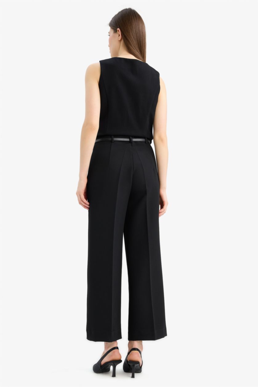 Әйелдерге қара culotte тұрақты етек Шалбар