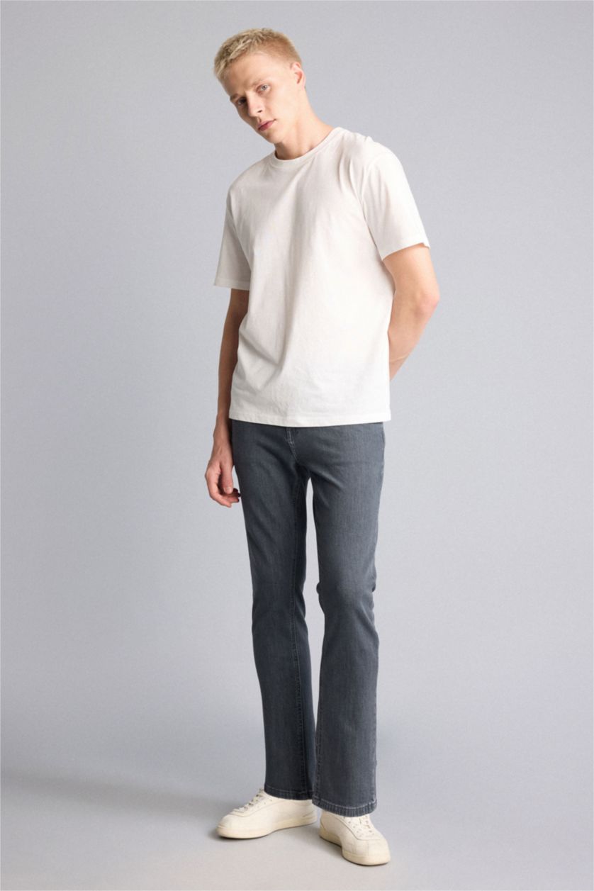 Man Grey Sergio Regular Fit Normal Waist Jeans
