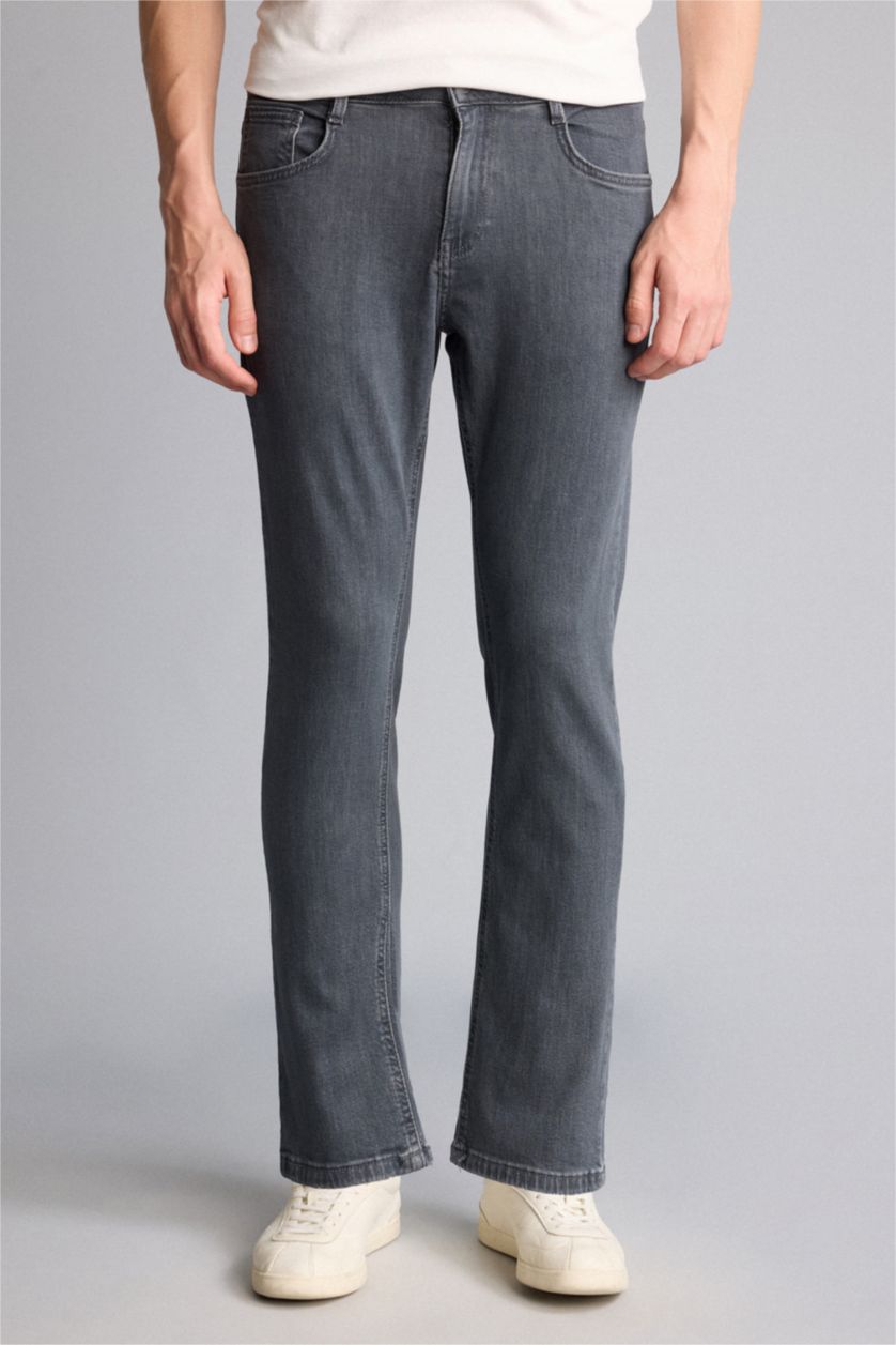 Man Grey Sergio Regular Fit Normal Waist Jeans