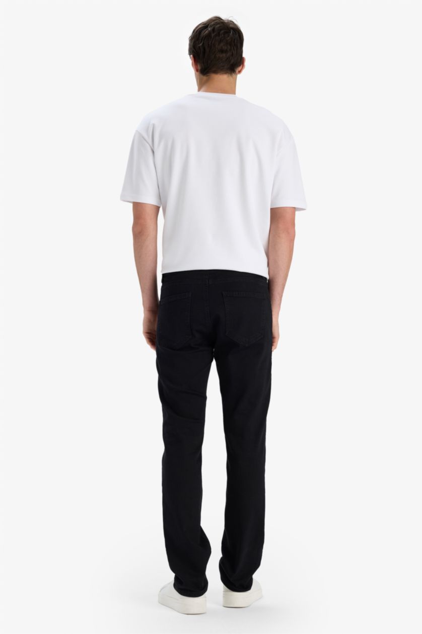 Men Black Sergio Regular Fit Trousers