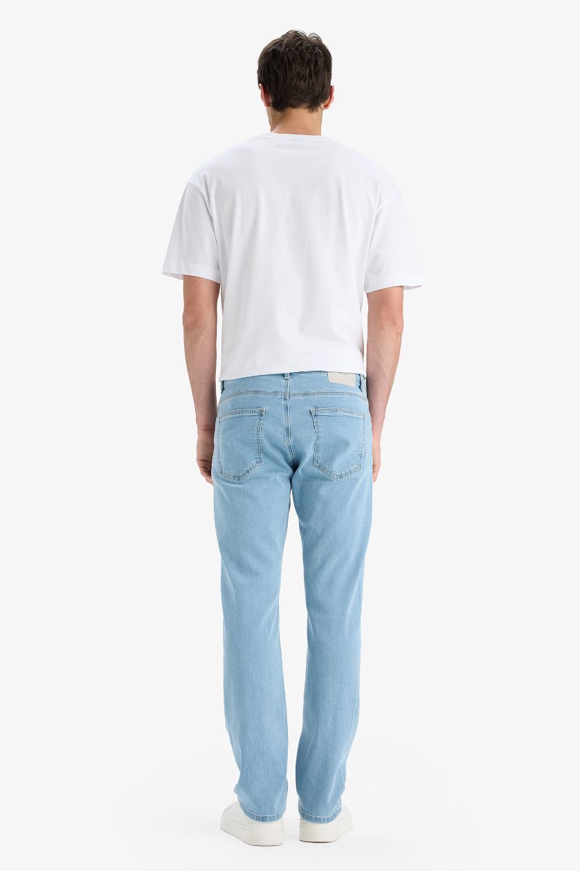 Erkek Açık Mavi Sergio Regular Fit Normal Kalıp Normal Bel Boru Paça Jean Pantolon