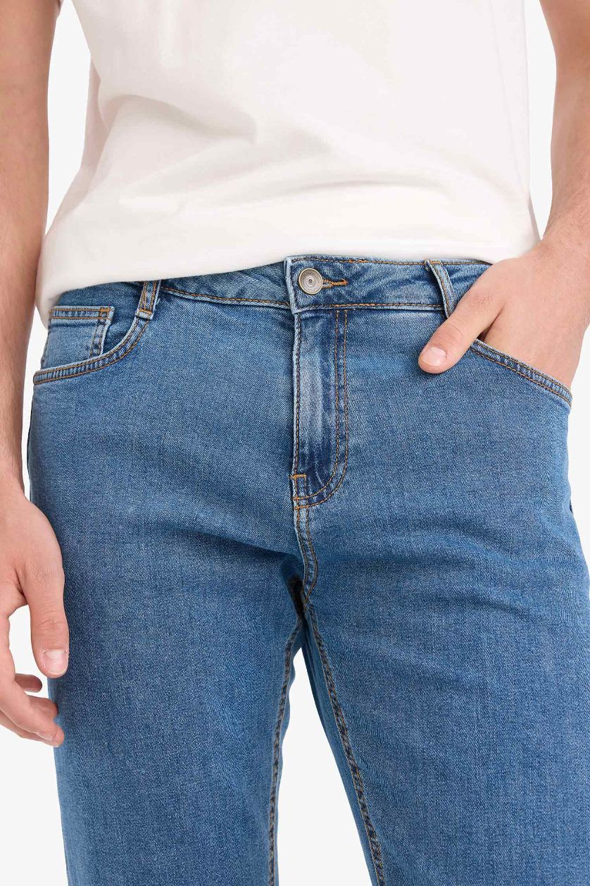 رجال أزرق بنطرون جينز سيرجيو قصة عادية برجل عادي وخصر عادي