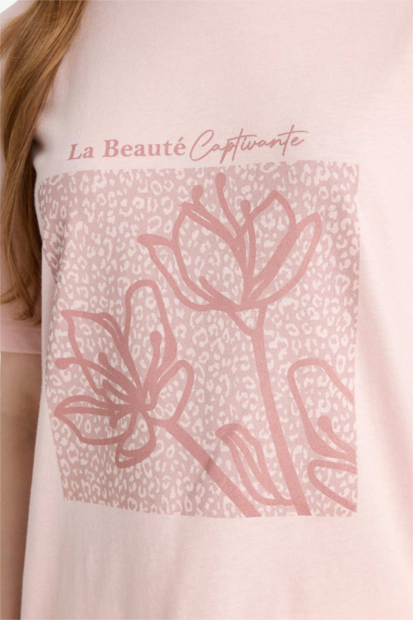 WOMAN Rose Regular Fit Short Sleeve T-Shirt