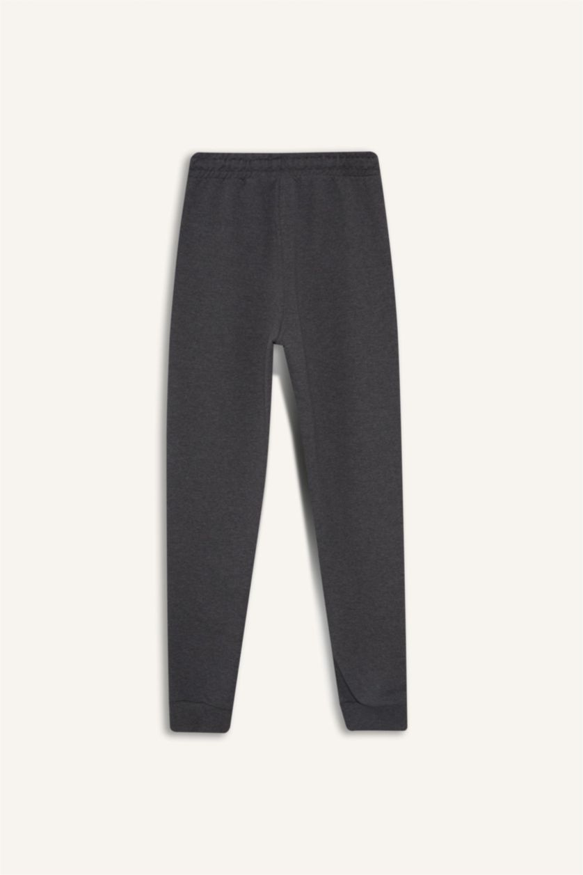 BOYS & TEENS Anthracite Melange Boy Elastic Waist Jogger Sweatpants