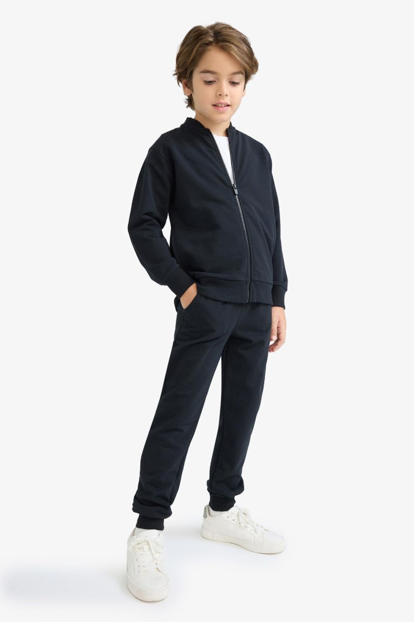 Erkek Çocuk - Genç Erkek Siyah Beli Lastikli Jogger Eşofman Altı Erkek Çocuk