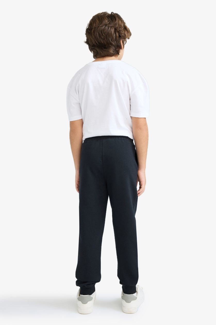 Erkek Çocuk - Genç Erkek Siyah Beli Lastikli Jogger Eşofman Altı Erkek Çocuk