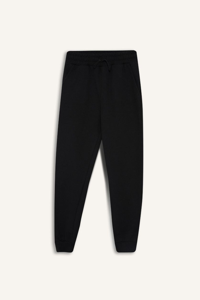 Erkek Çocuk - Genç Erkek Siyah Beli Lastikli Jogger Eşofman Altı Erkek Çocuk