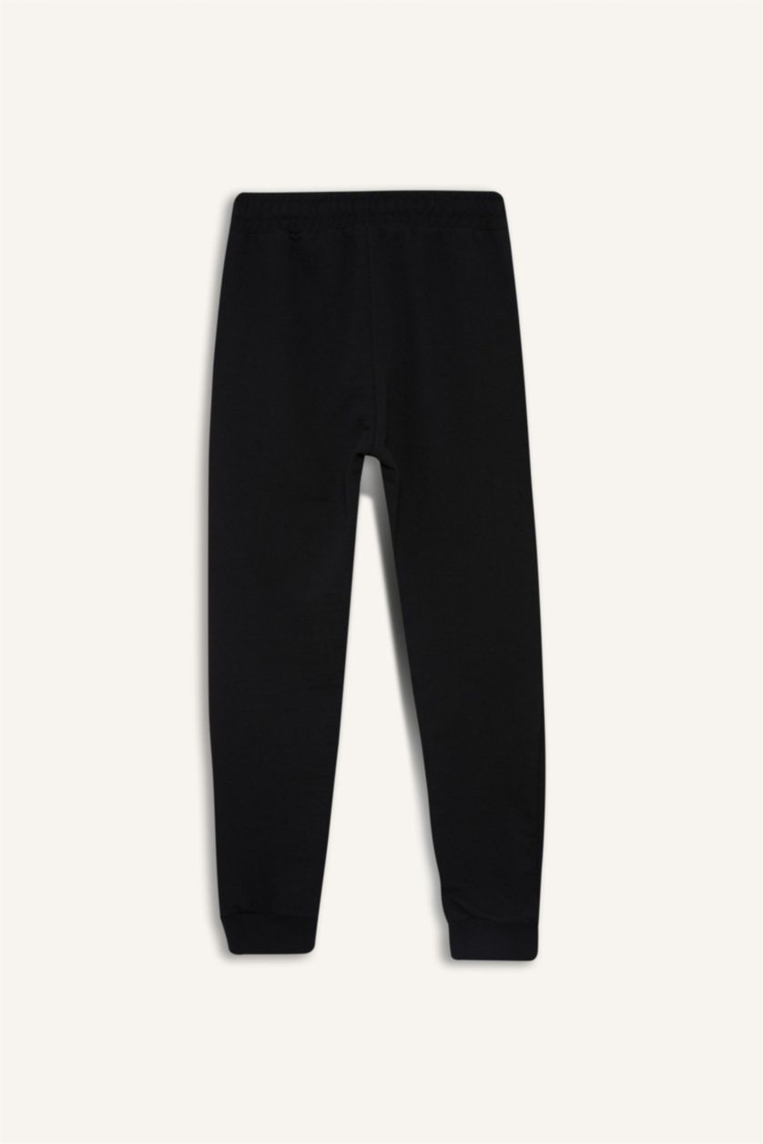 Erkek Çocuk - Genç Erkek Siyah Beli Lastikli Jogger Eşofman Altı Erkek Çocuk