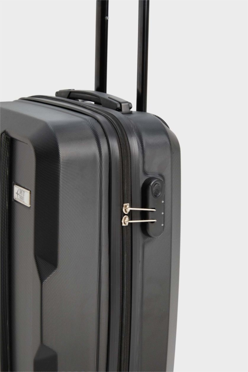 WOMAN Black Small Unisex Small Size Trolley Hard Cover Suitcase