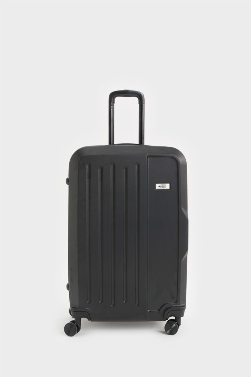 WOMAN Black Large Unisex Large Size Trolley Hard Cover Suitcase